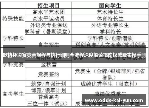 欧协杯决赛竞赛规程与执行细则全流程深度解读指南权威版实操手册